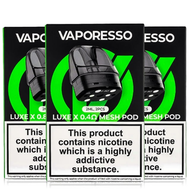 Vaporesso Luxe X Replacement Pods 0.4/0.6/0.8 Vapers Cave UK Vaporesso Luxe X Replacement Pods 0.4/0.6/0.8 Vapers Cave UK