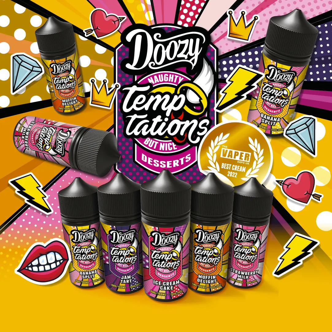 Doozy Vape Temp Tastions But Nice Deserts E-Liquid 100ml 0MG  Vapers Cave  UK
