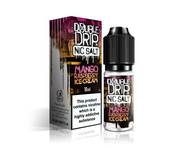 Double Drip Nic Salts Mango Raspberry Ice Cream